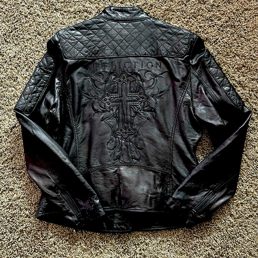 Affliction women’s leather limited edition jacket.